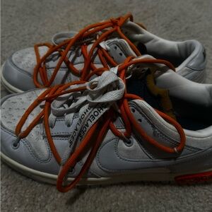Nike off white dunks orange laced